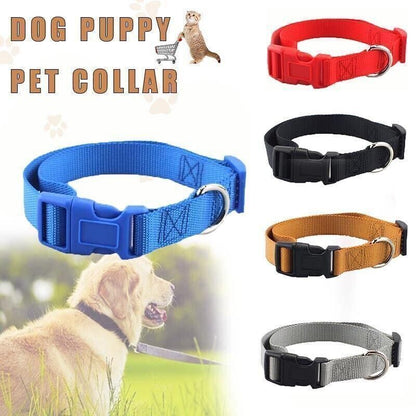 S Size Dog Puppy Pet Collar Adjustable Nylon Toy Small Pink Blue Red Black - Grey