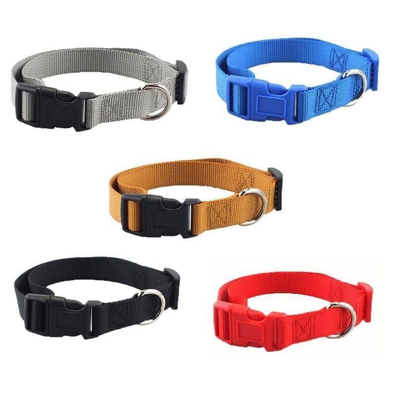 S Size Dog Puppy Pet Collar Adjustable Nylon Toy Small Pink Blue Red Black - Grey