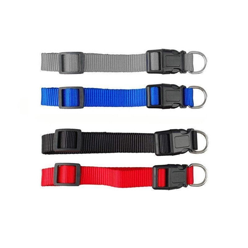 S Size Dog Puppy Pet Collar Adjustable Nylon Toy Small Pink Blue Red Black - Grey