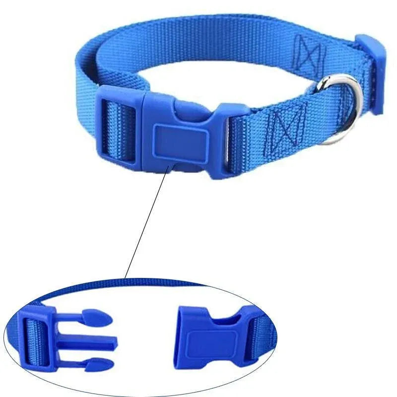 S Size Dog Puppy Pet Collar Adjustable Nylon Toy Small Pink Blue Red Black - Grey