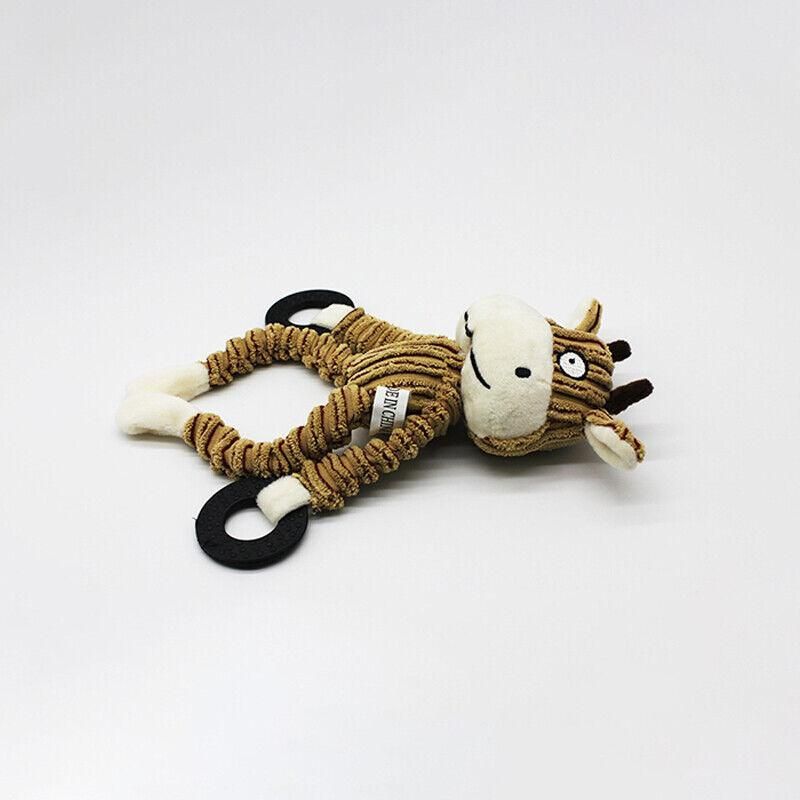 Unstuffed Plush Dog Puppy Pet Squeaker Toys Squeaky Funny Interactive Chew Toy - Beer