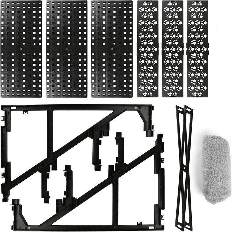 3 Steps Pet Stairs with Soft Cover for Small Dogs and Cats Portable Climbing Ramp