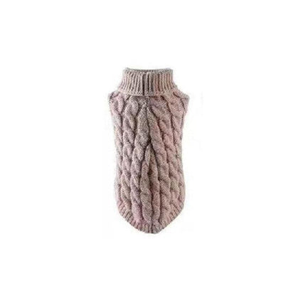 Puppy Dog Jumper Winter Warm Knitted Sweater Pet Clothes Small Dogs Coat Thermal XL - Beige