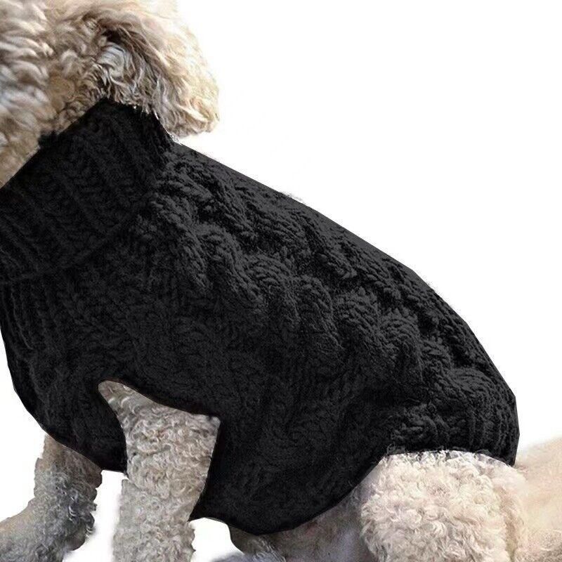Puppy Dog Jumper Winter Warm Knitted Sweater Pet Clothes Small Dogs Coat Thermal XL - Leather Pink
