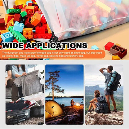 25PCS Portable Travel Shoe Bags Sport Storage Pouch Drawstring Dust Organizer - Black-30*35cm