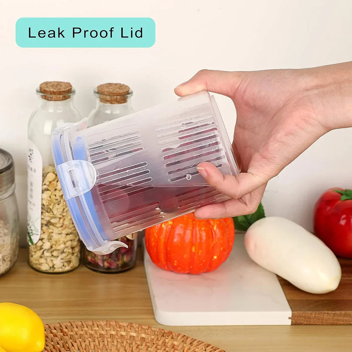 Pickle Basket Drainage Preservation Kimchi Jar Separator Fermentation Container