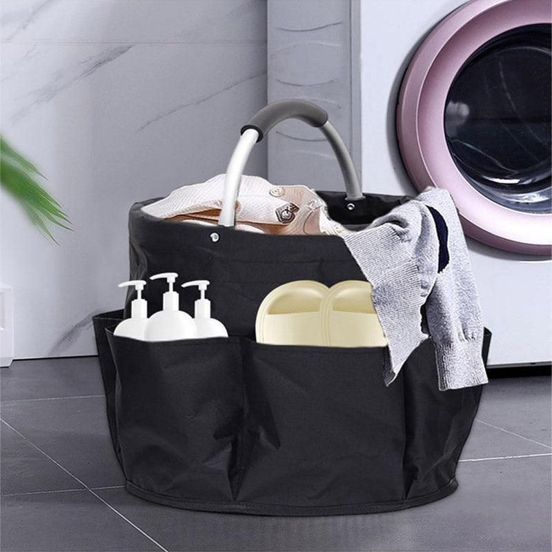 Portable Handheld Collapsible Tool Organizer Storage Box for Home Workshop Tools - Black