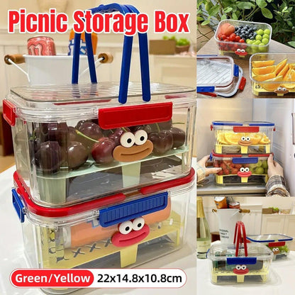 Outdoor Portable Insulated Cooler Box for Picnic Camping Beverage Food Storage - Green