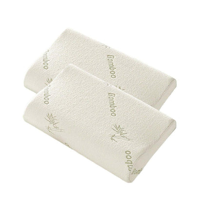 1/2PCS Memory Foam Neck Pillow Wavy Contour Slow Rebound Pillow - 50x30x10cm-2pcs