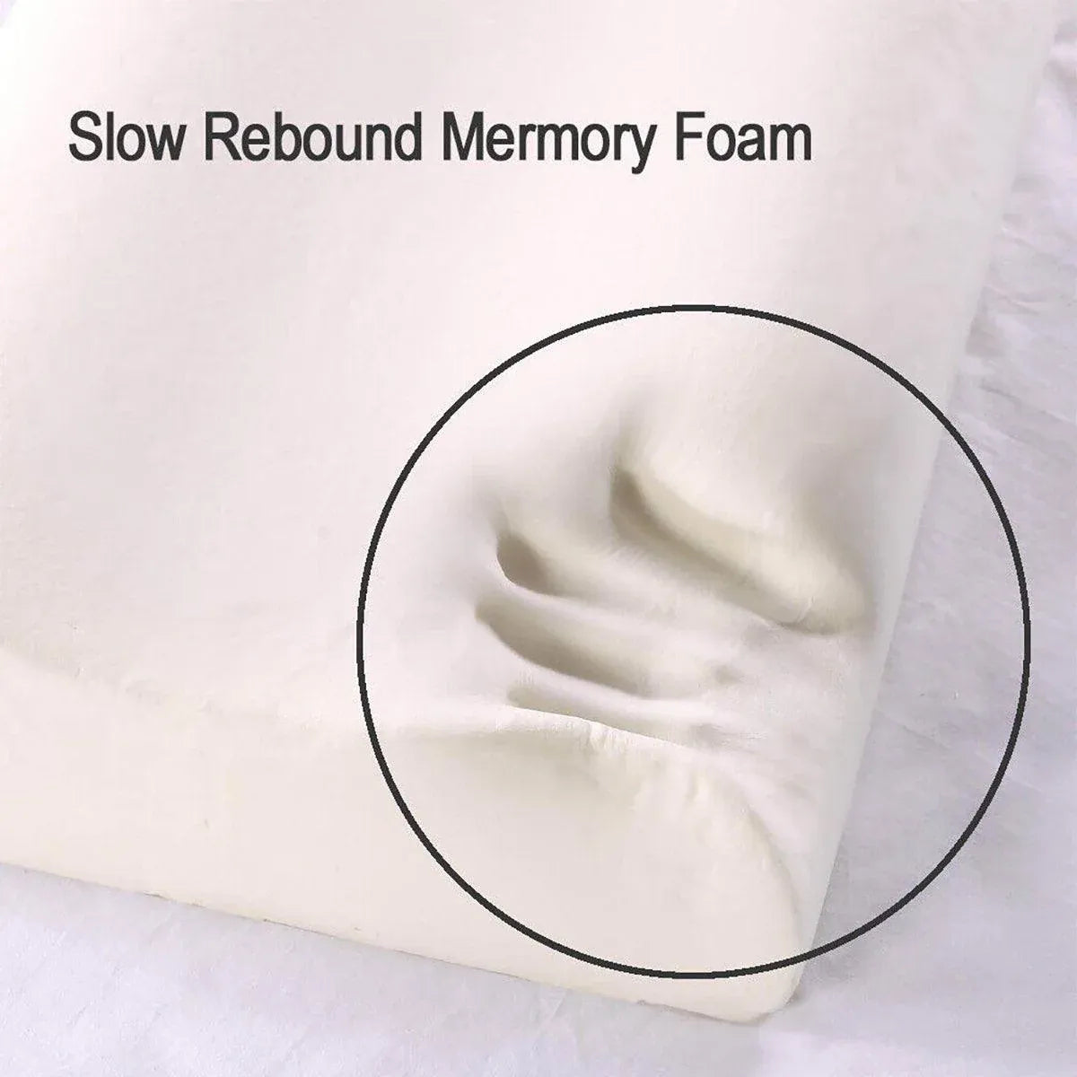 1/2PCS Memory Foam Neck Pillow Wavy Contour Slow Rebound Pillow - 50x30x10cm-2pcs