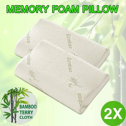 1/2PCS Memory Foam Neck Pillow Wavy Contour Slow Rebound Pillow - 50x30x10cm-2pcs