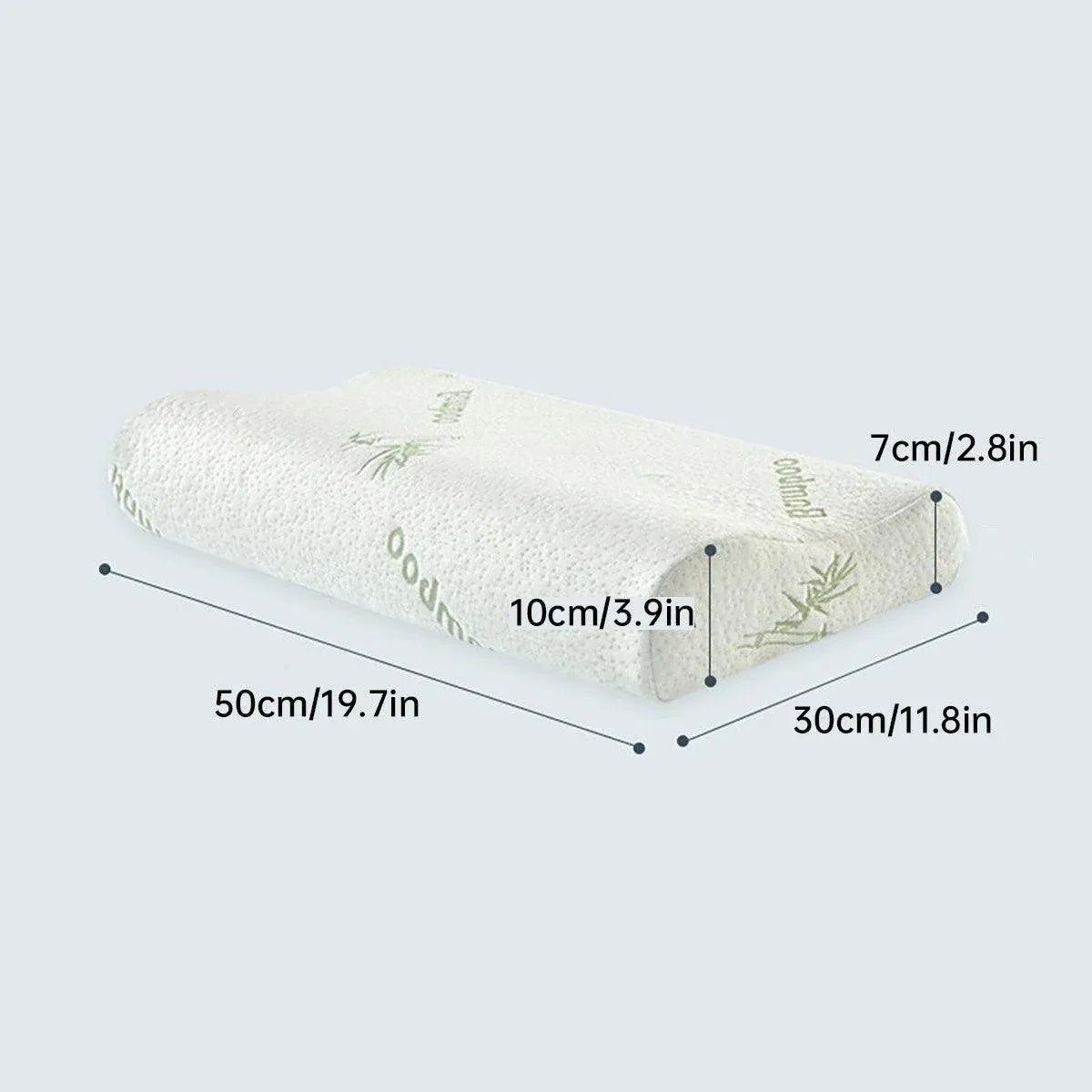 1/2PCS Memory Foam Neck Pillow Wavy Contour Slow Rebound Pillow - 50x30x10cm-2pcs