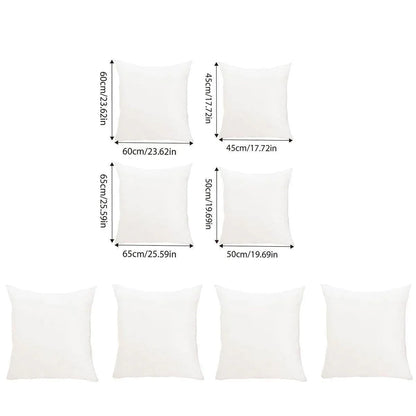 2pcs High Quality Square Pillow Inserts Soft Cushion Fillers Hotel Grade Use - 50x50cm