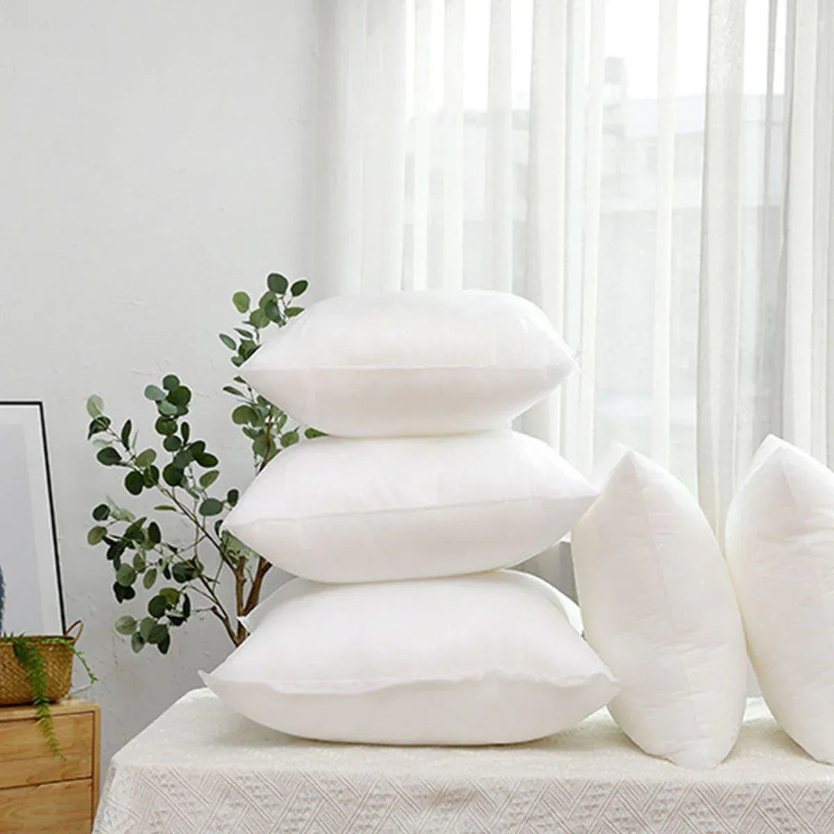 2pcs High Quality Square Pillow Inserts Soft Cushion Fillers Hotel Grade Use - 60x60cm