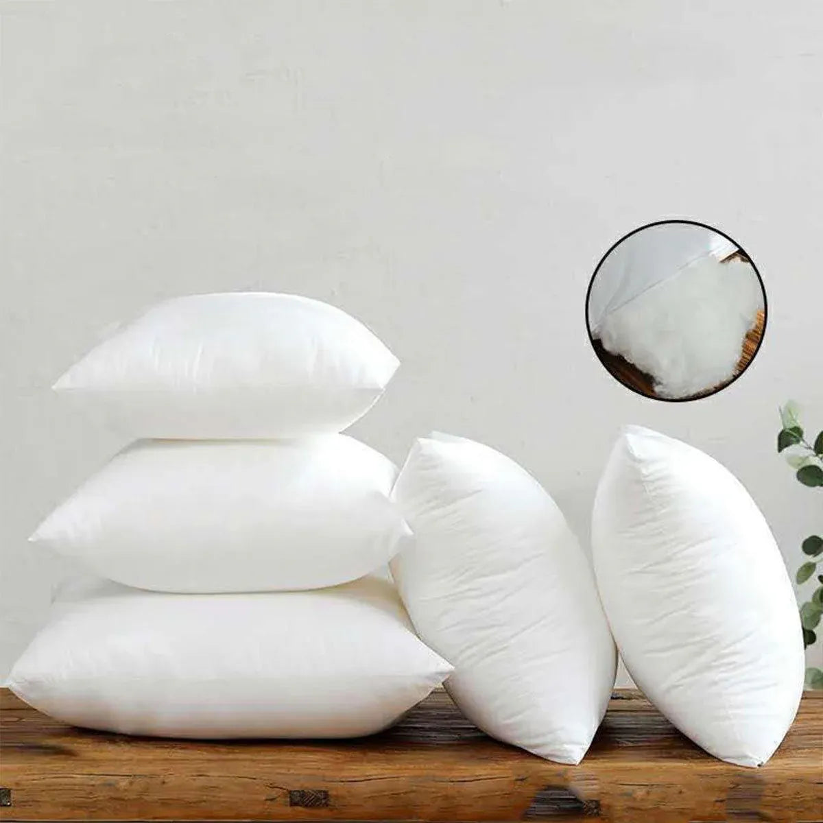 2pcs High Quality Square Pillow Inserts Soft Cushion Fillers Hotel Grade Use - 65x65cm