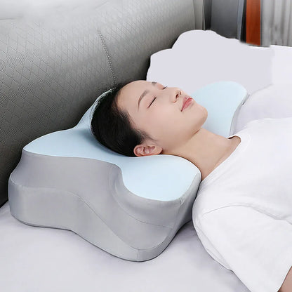 Memory Foam Butterfly Neck Pillow for Enhanced Comfort and Sleep Positioning