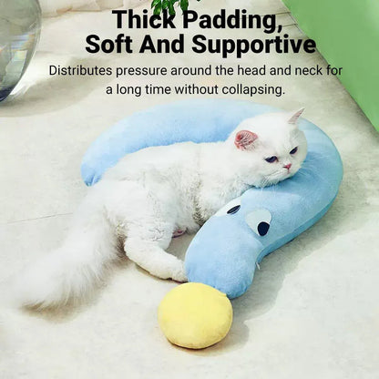 Soft Plush Pet Pillow for Dogs Cats Sleeping Cuddle Pillow Comfort Cushion - Yellow