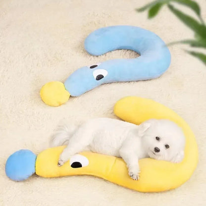Soft Plush Pet Pillow for Dogs Cats Sleeping Cuddle Pillow Comfort Cushion - Yellow