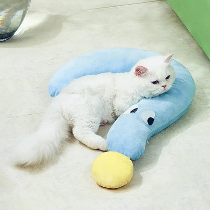 Soft Plush Pet Pillow for Dogs Cats Sleeping Cuddle Pillow Comfort Cushion - Yellow