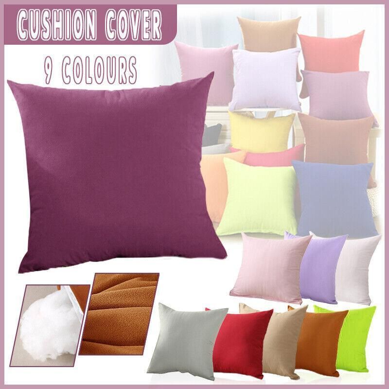 45cm*45cm Multicoloured Plain Solid Colour Cushion Cover Decorative Pillow Case - Light Coffee