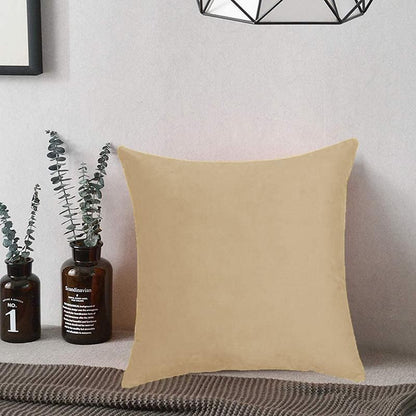 45cm*45cm Multicoloured Plain Solid Colour Cushion Cover Decorative Pillow Case - Light Coffee