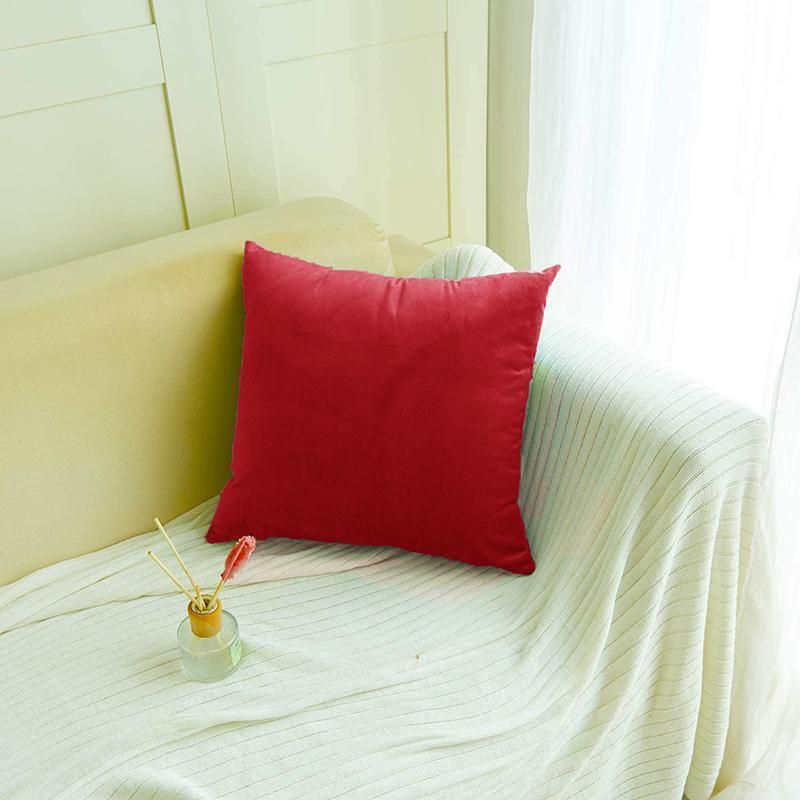 45cm*45cm Multicoloured Plain Solid Colour Cushion Cover Decorative Pillow Case - Light Coffee