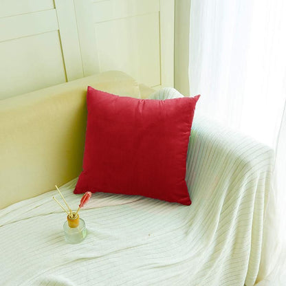 45cm*45cm Multicoloured Plain Solid Colour Cushion Cover Decorative Pillow Case - Light Coffee