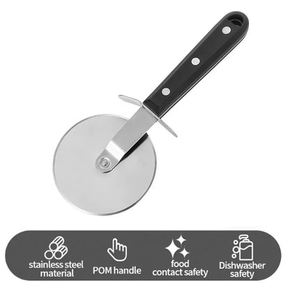 Stainless Steel Pizza Knife Cutter Kitchen Baking Tool Round Slicer for Dough