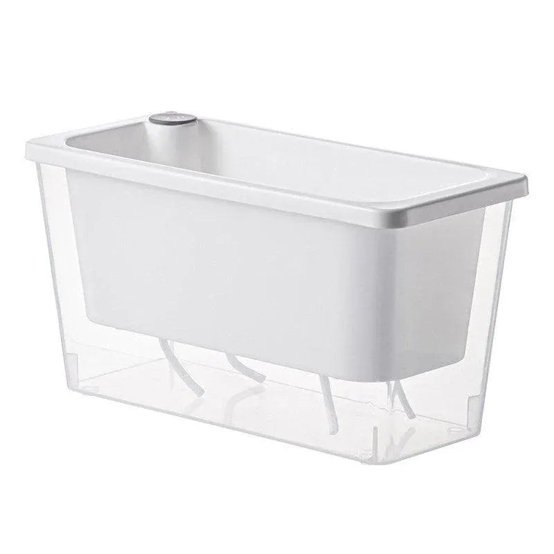 Balcony Vegetable Pot Planter Lazy Self Priming Flower Pot for Indoor Gardening - White