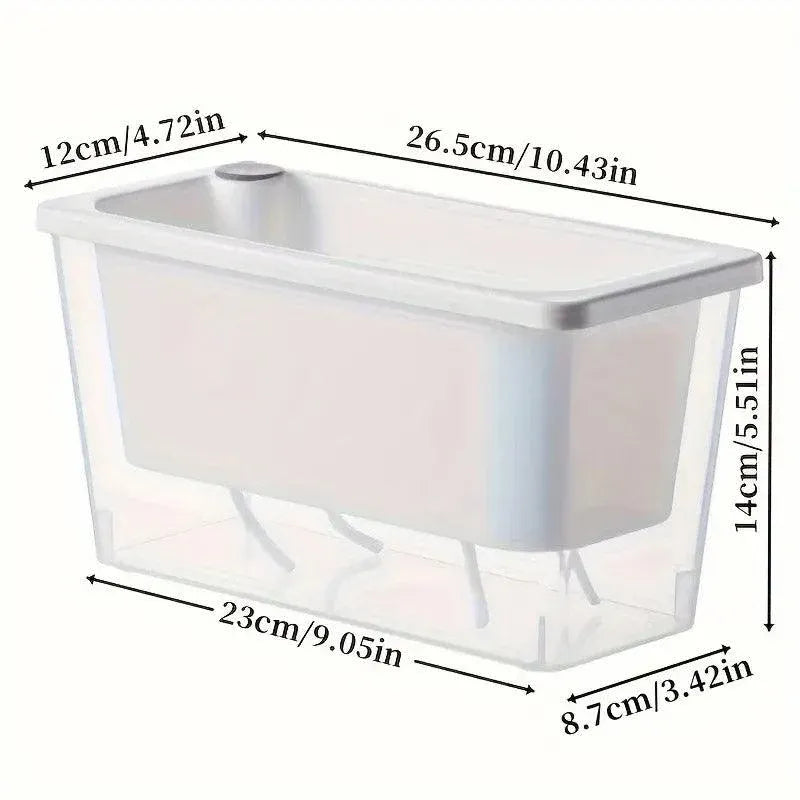 Balcony Vegetable Pot Planter Lazy Self Priming Flower Pot for Indoor Gardening - White