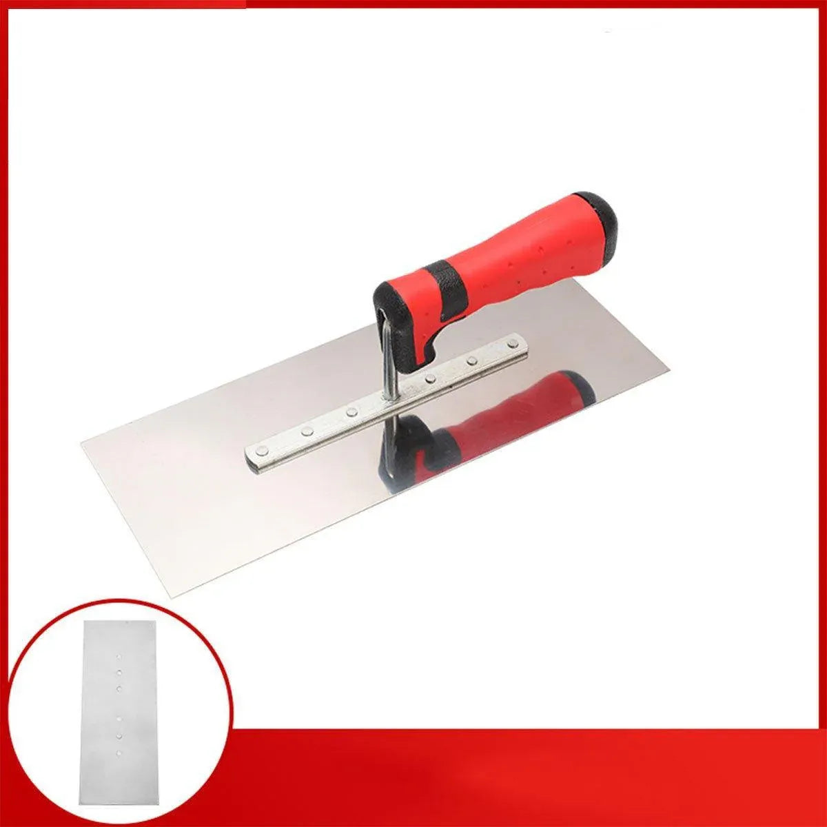 107x280mm Rectangle Plastering Brick Jointing Gauging Hand Trowel Tradesman Tool