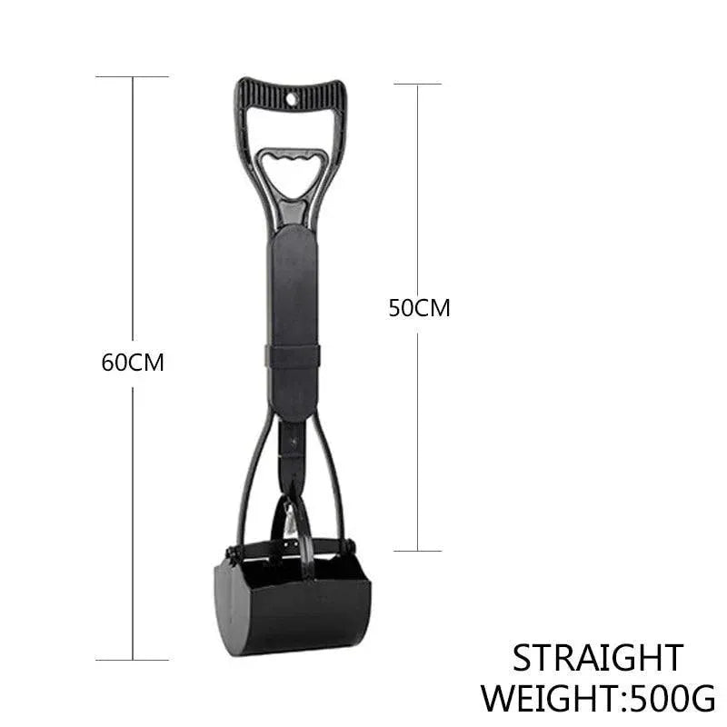 Long Handle Pet Pooper Scooper with Clamping Jaw for Dog Waste Pickup Outdoor Use