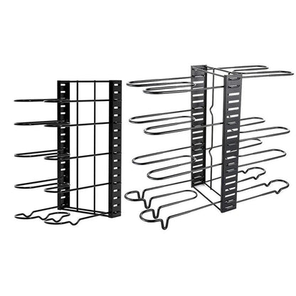 Multi-Layer Vertical Pot Lid Storage Rack Folding Kitchen Countertop Organizer - 5th-Floor