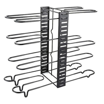 Multi-Layer Vertical Pot Lid Storage Rack Folding Kitchen Countertop Organizer - 8th-Floor