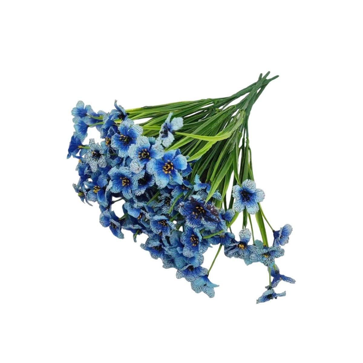 12pcs Artificial Flowers Set for Home Decor Wedding Party Fake Floral Decor - Purple