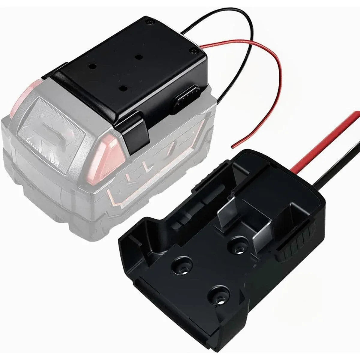 Diy For Milwaukee M18 Xc 18V Diy Project Battery Adapter/Base Power 2 Wirings - Black
