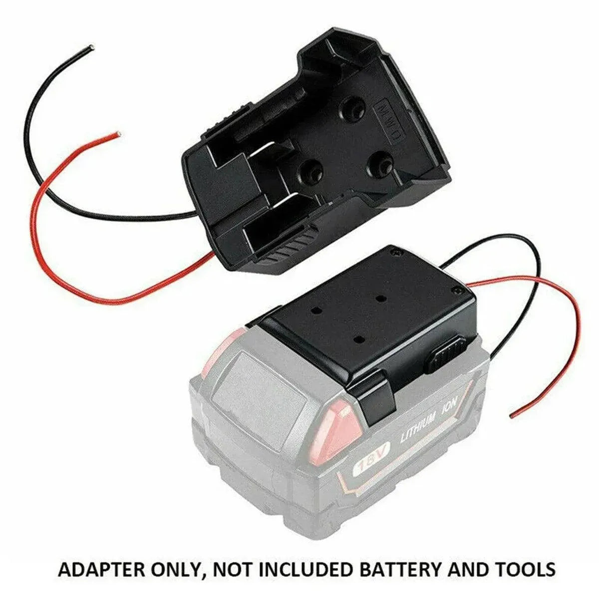 Diy For Milwaukee M18 Xc 18V Diy Project Battery Adapter/Base Power 2 Wirings - Red