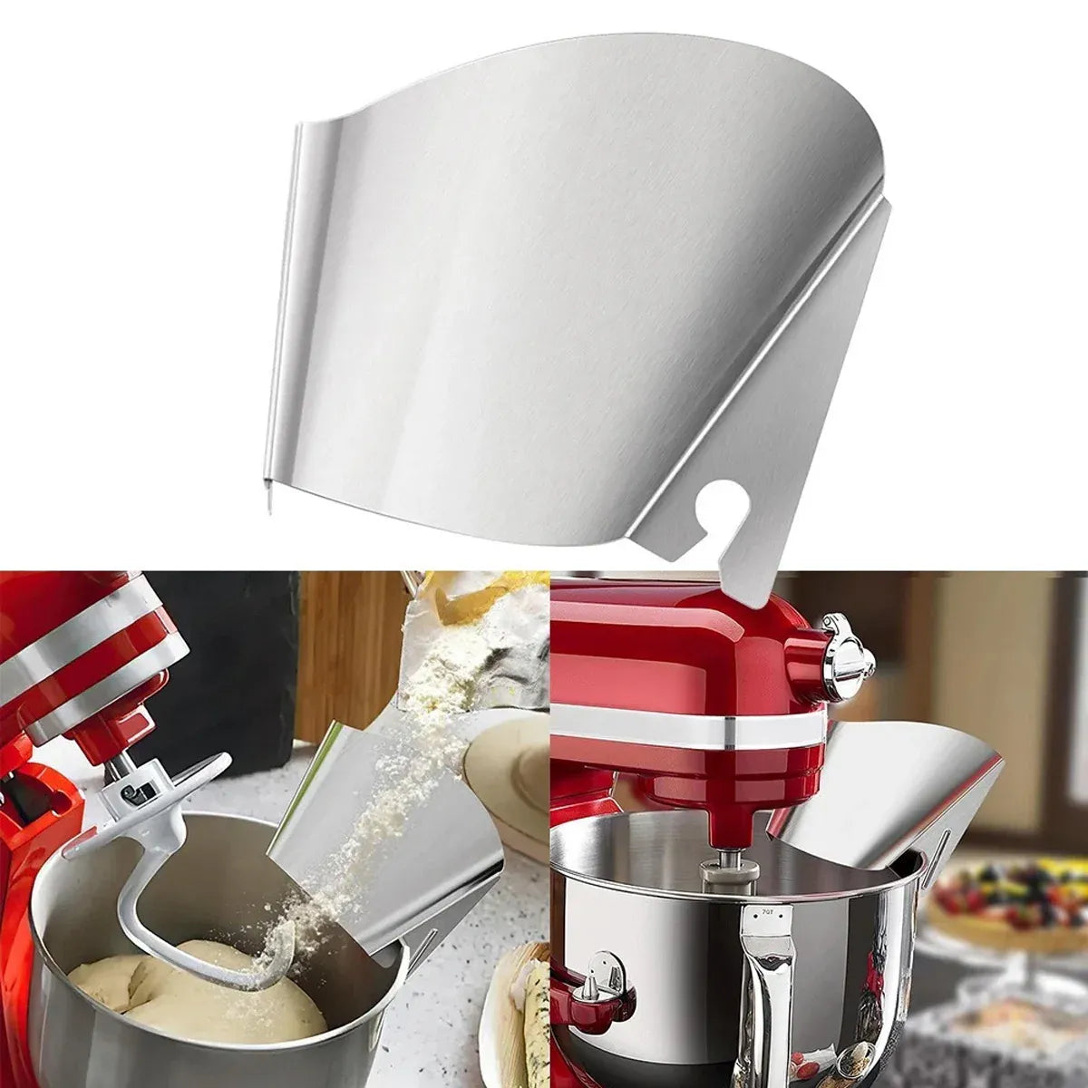 Stainless Steel Chef Machine Pouring Accessories Trough Protective Cover Set