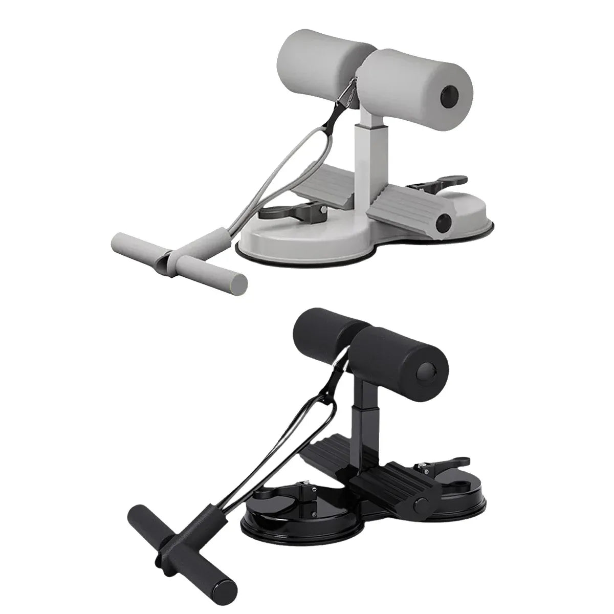 Sit Up Assistant Device Portable Suction Cup Fitness Tool Home Abdominal Trainer - Black