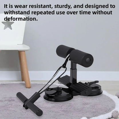Sit Up Assistant Device Portable Suction Cup Fitness Tool Home Abdominal Trainer - Black