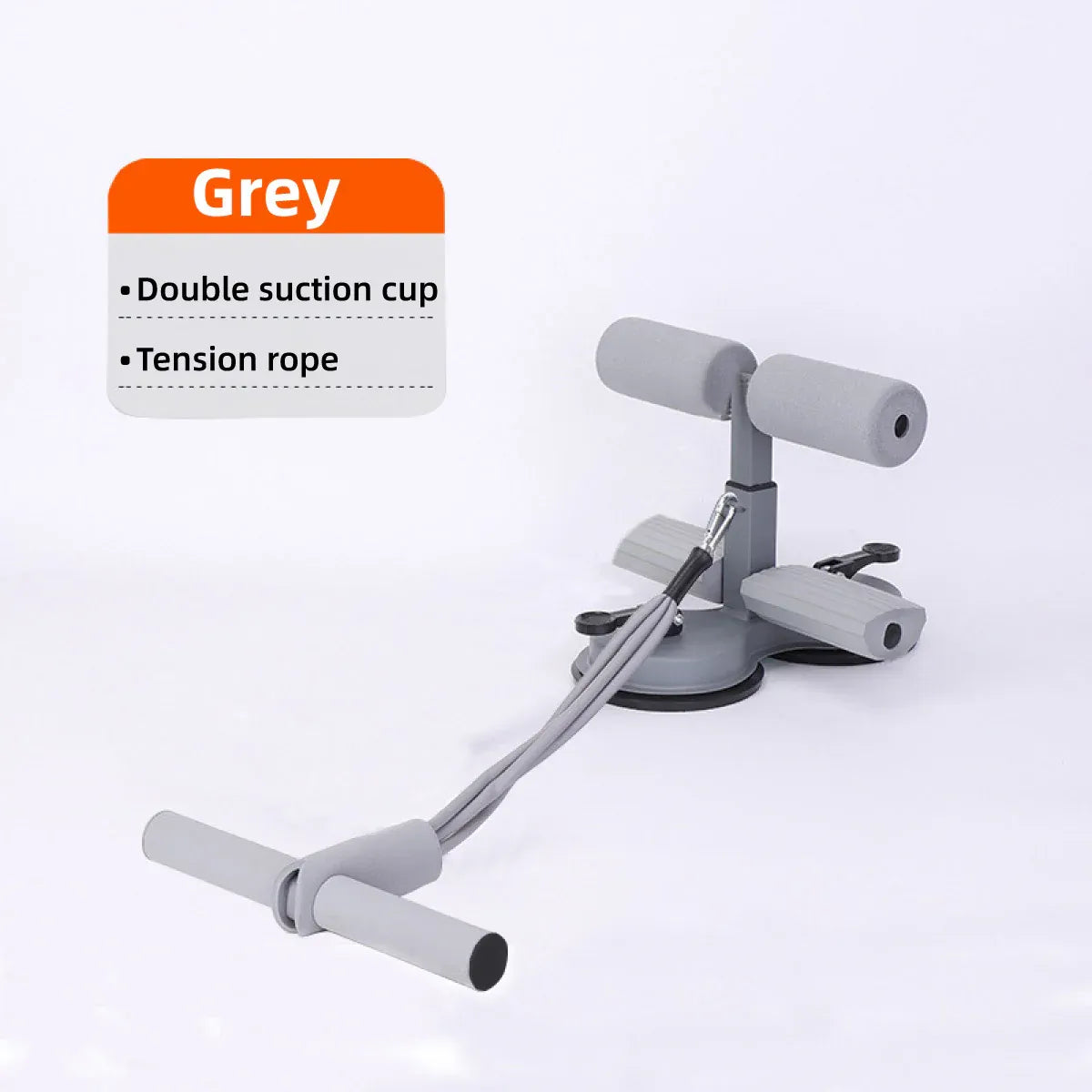Sit Up Assistant Device Portable Suction Cup Fitness Tool Home Abdominal Trainer - Black