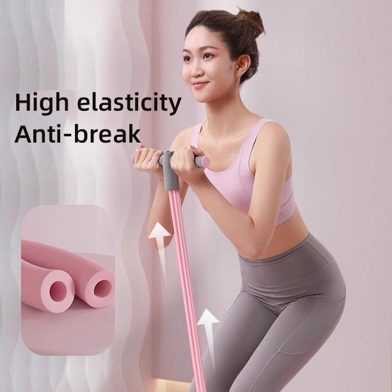 Multifunctional Foot Pedal Resistance Band Home Fitness Pulling Rope Exerciser - Green