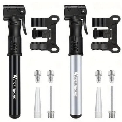Portable Bicycle Pump Mini Inflatable Tube Pump Tire Inflator for Bike Cycling - Black