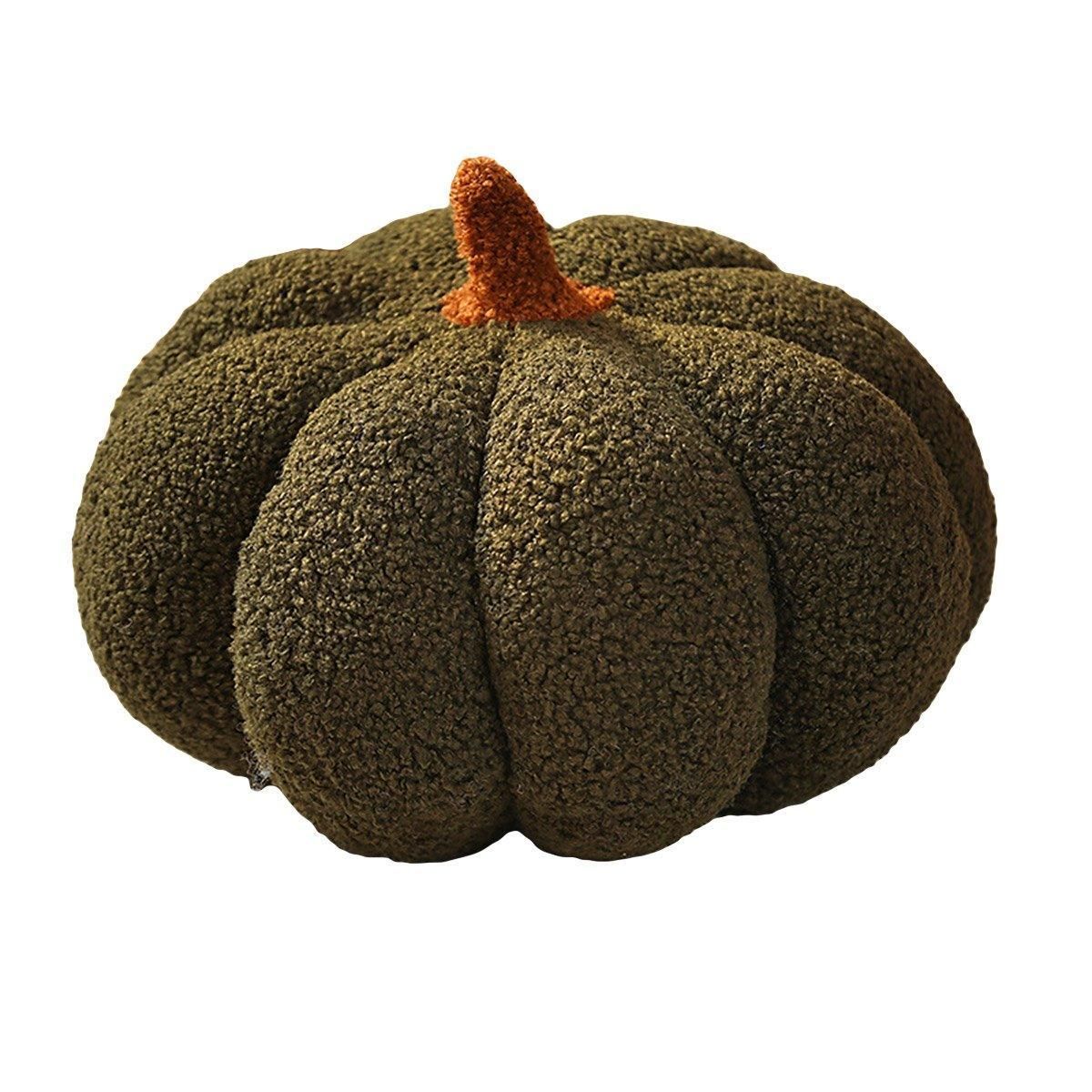 Soft Plush Pumpkin Pillow Cushion Sofa Living Room Bay Window Decor Indoor Toy - Dark Green