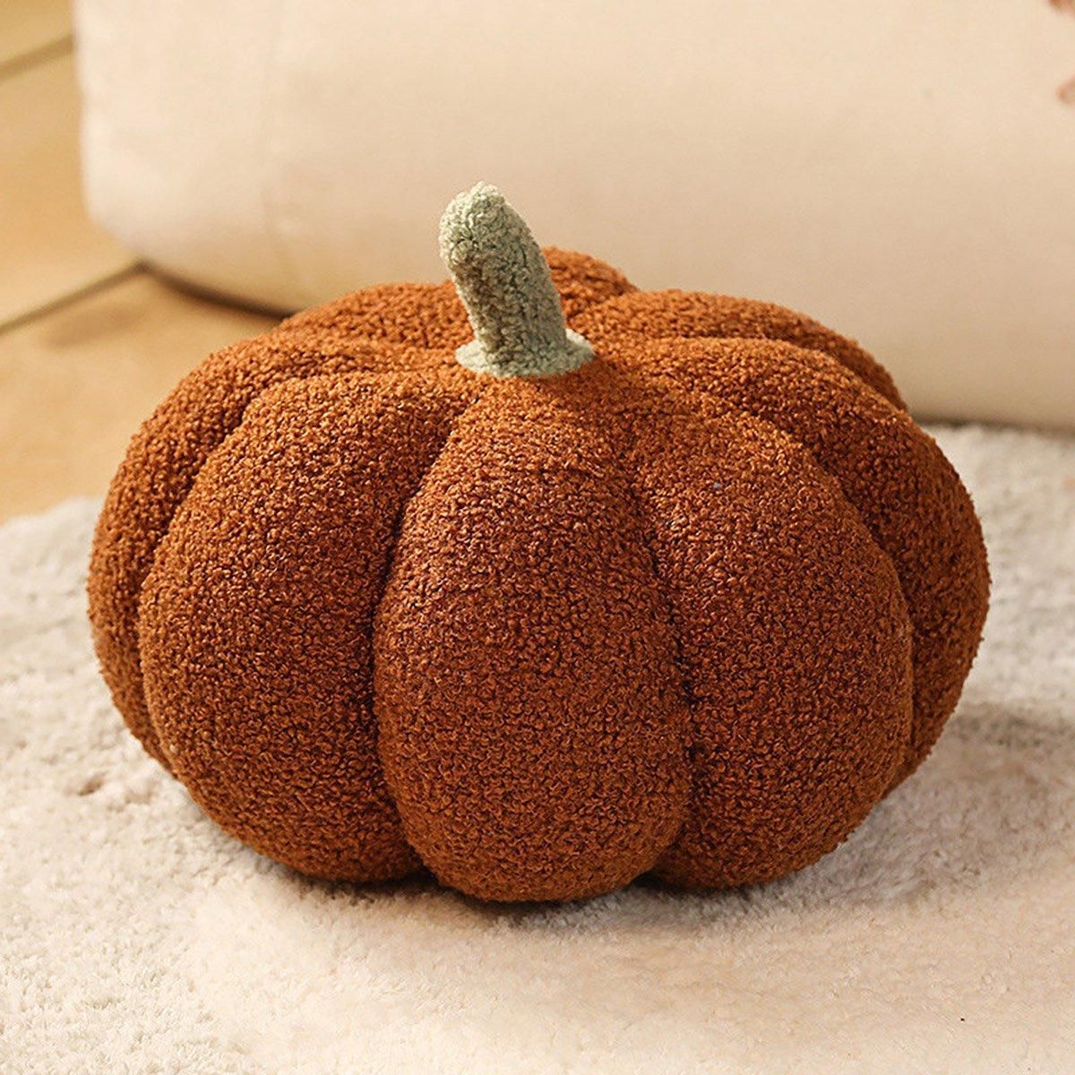 Soft Plush Pumpkin Pillow Cushion Sofa Living Room Bay Window Decor Indoor Toy - Dark Green