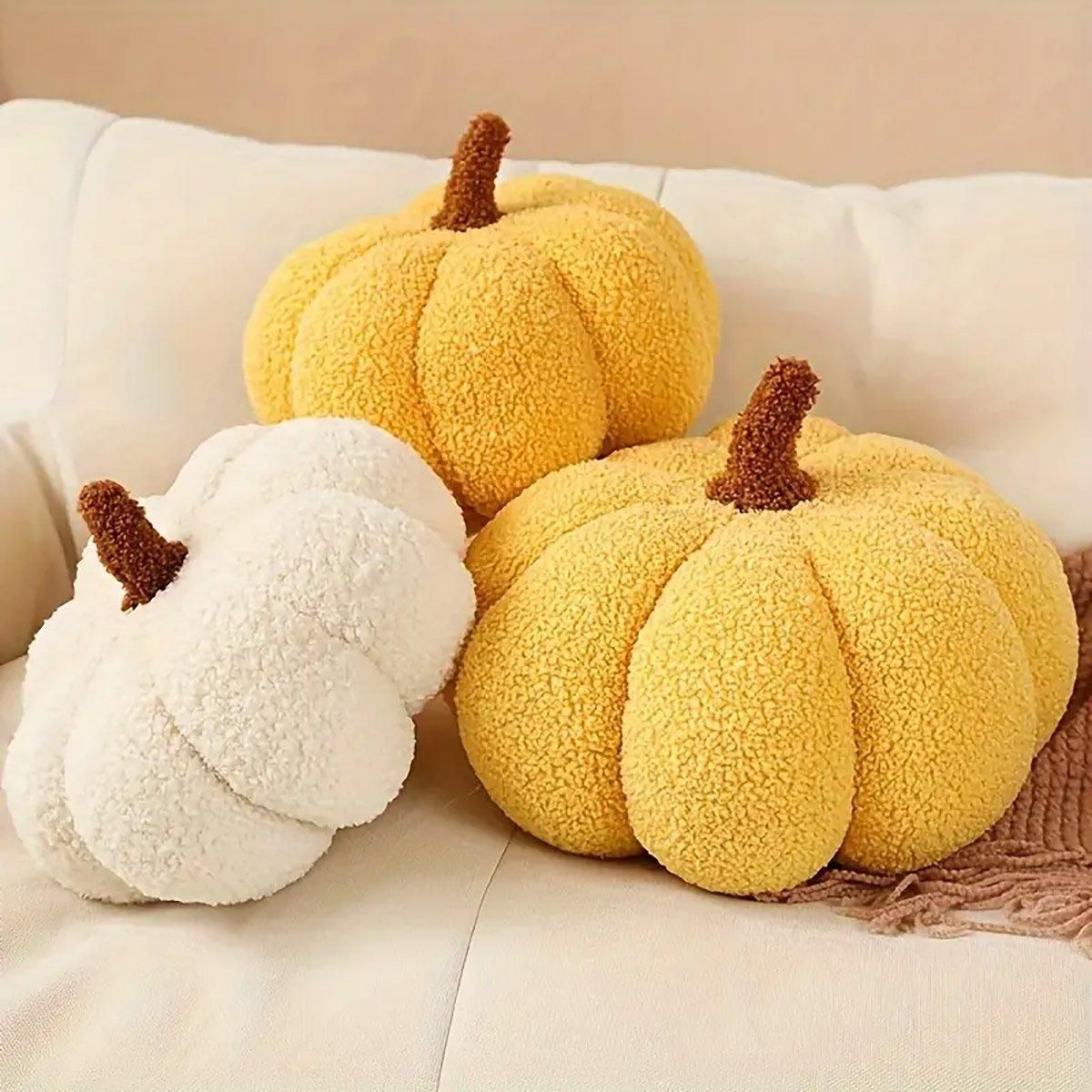 Soft Plush Pumpkin Pillow Cushion Sofa Living Room Bay Window Decor Indoor Toy - Dark Green