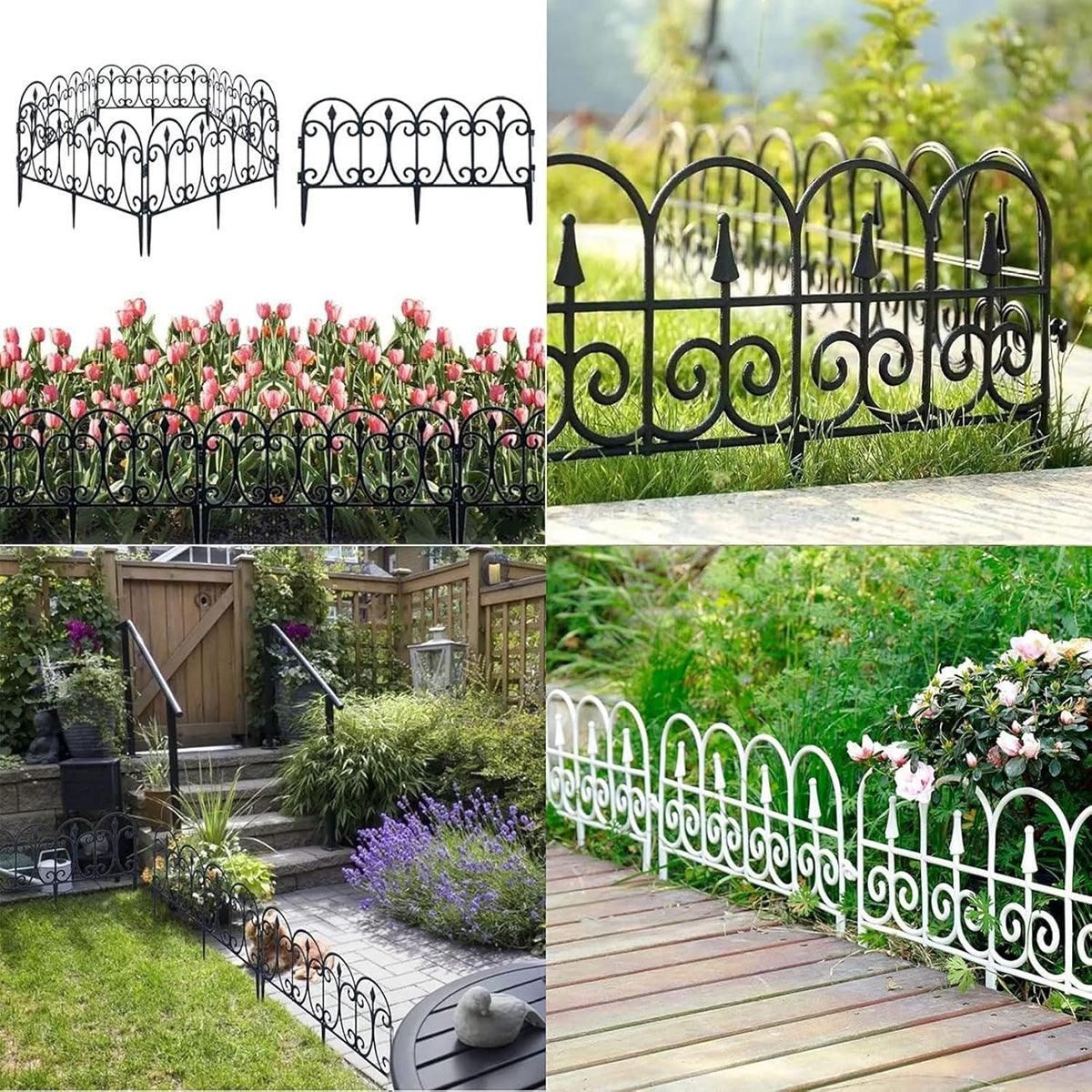 12pcs Outdoor Plastic Garden Fence Decorative Hedge Fence for Patio Landscaping