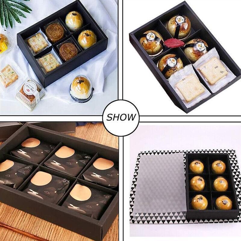 10PCS Cake Box with Transparent Lids Gift Packaging Boxes for Moon Cakes Cookie - Red