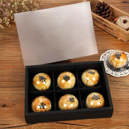 10PCS Cake Box with Transparent Lids Gift Packaging Boxes for Moon Cakes Cookie - Red