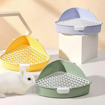 Rabbit Litter Box And Small Animals Pet Toilet Pee Pad Supplies Potty Rabbit - Blue